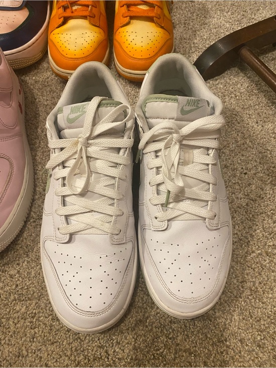 Nike Other - Nike Dunk Men’s White Low-Top Sneakers with Honeydew Logo and Accents